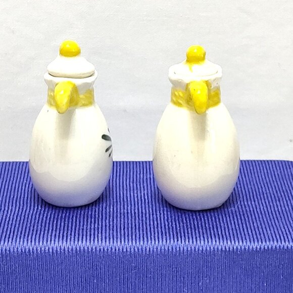 Oil & Vinegar Cruet Set Hand-Painted Ceramic Condiment Set Floral Japan Vintage - Picture 3 of 7